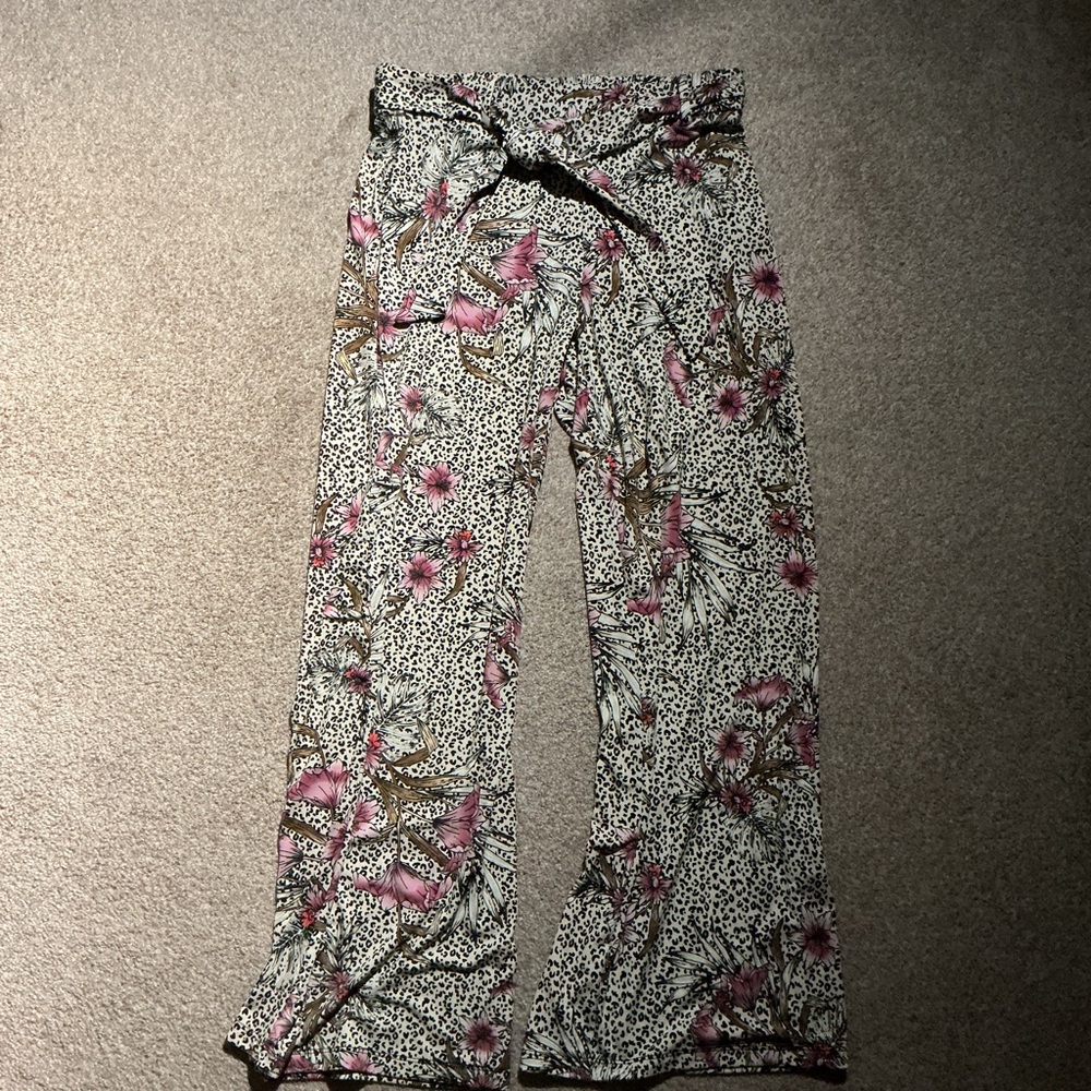Joan Vass Floral Pants